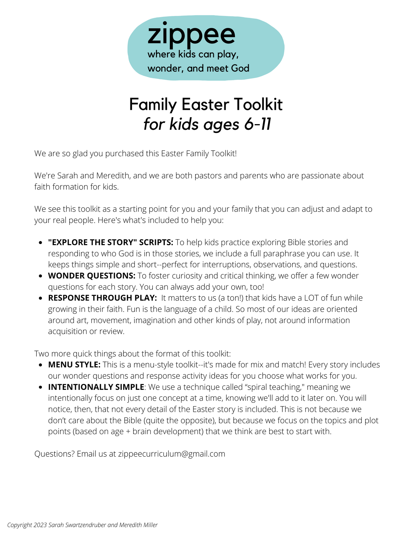 Easter Family Toolkit - Ages 6-11