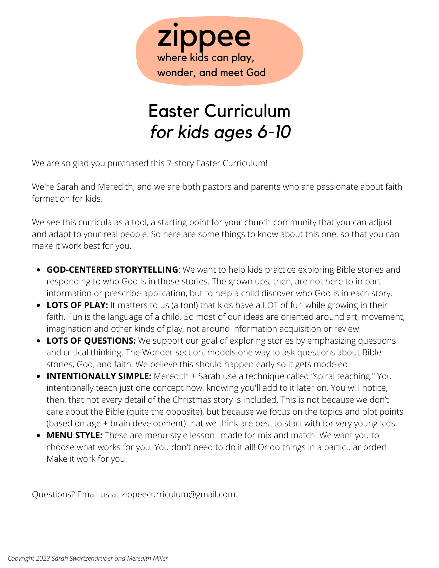 Easter Church Curriculum - Ages 6-11