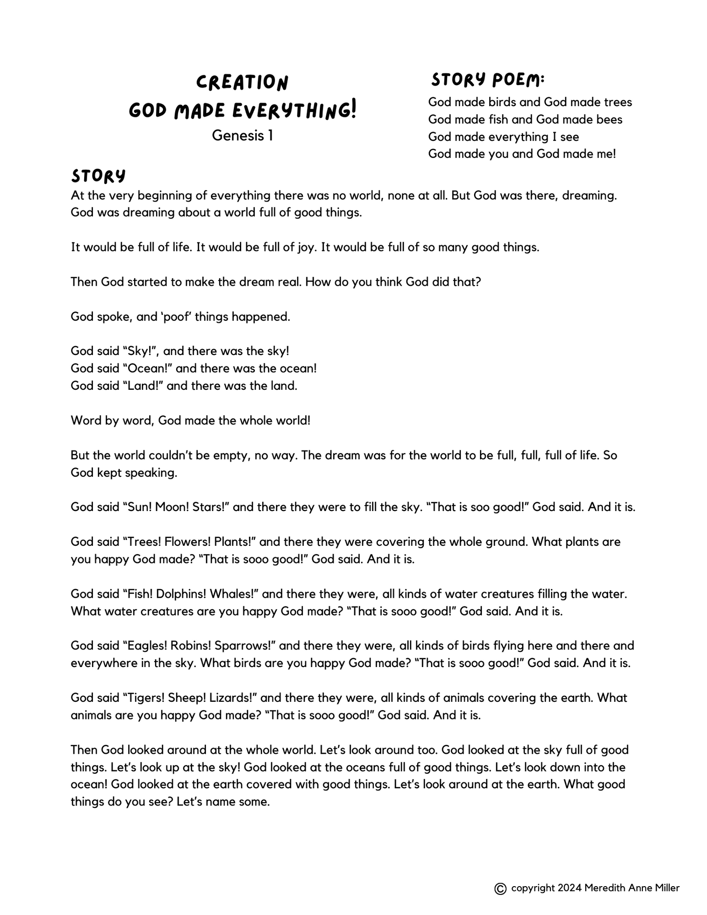 Bible Story Guides for Ages 2-5