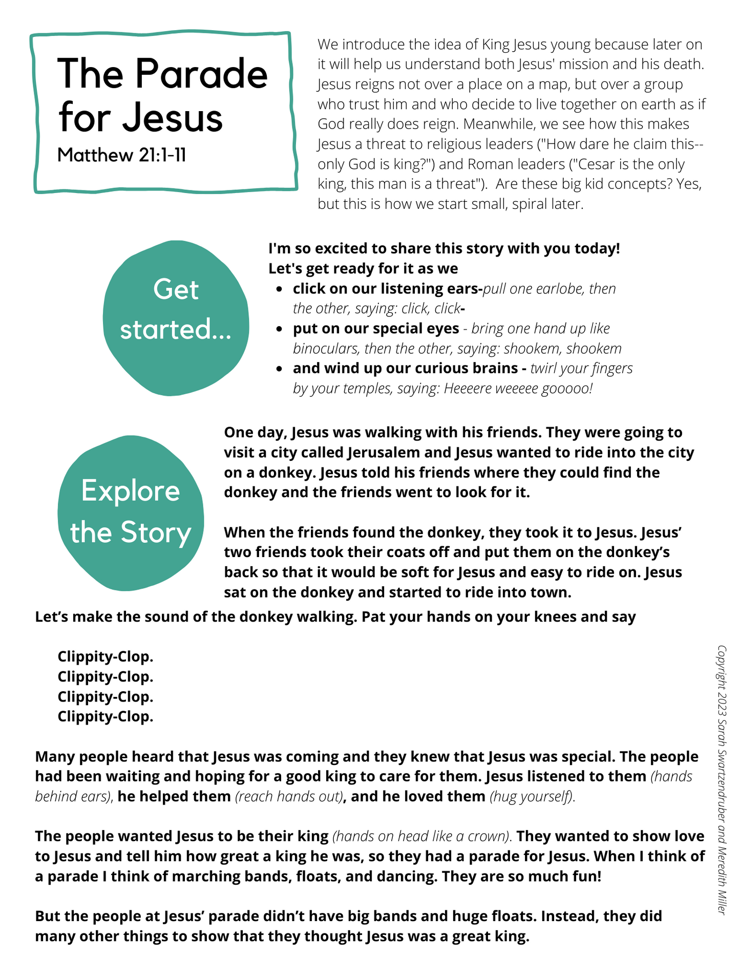 Easter Church Curriculum - Ages 2-5